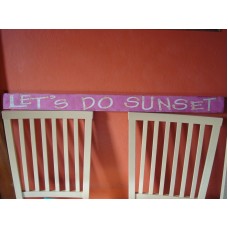 Tropical Pink Beach Wood Sign Coastal Home Decor LARGE 3.5 FOOT LET'S DO SUNSET  706996350760  232889619849